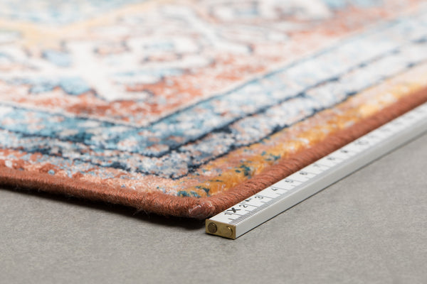 Vloerkleed Mahal Blauw/Baksteen 170x240
