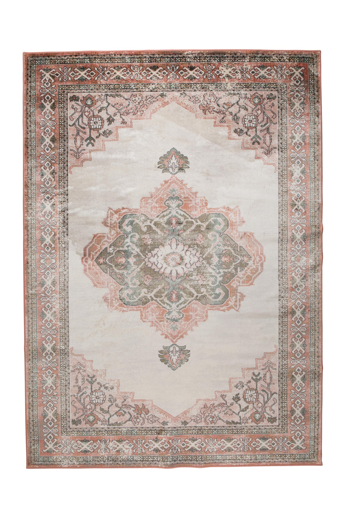Vloerkleed Mahal Roze/Olive 200x300