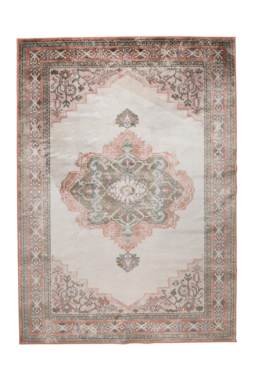 Vloerkleed Mahal Roze/Olive 200x300