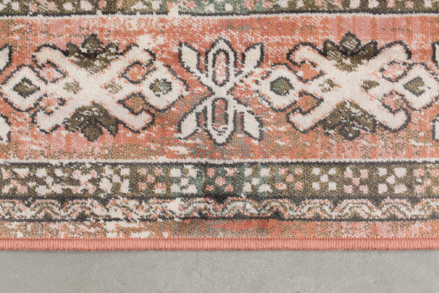 Vloerkleed Mahal Roze/Olive 200x300