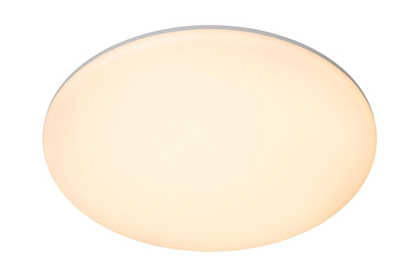 Lucide OLSON LED-plafondlamp voor de badkamer Ø 35 cm, 36 W, 3000–6500 K, IP44, opaal