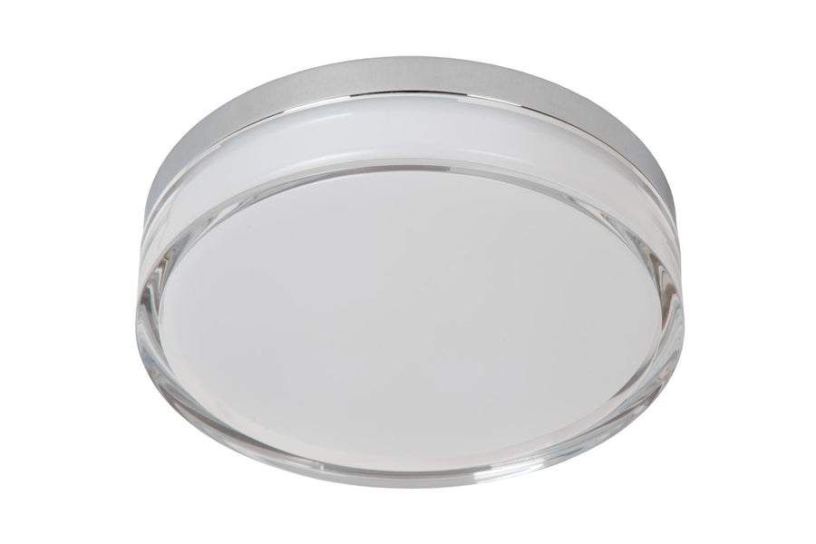 Lucide PLANO dimbare LED-plafondlamp voor de badkamer Ø 23 cm, 11 W, 2700–4000 K, IP44, opaal