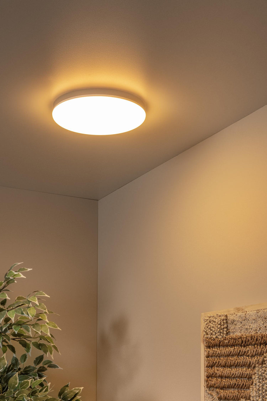 Lucide OLSON LED-plafondlamp voor de badkamer Ø 29 cm, 24 W, 3000–6500 K, IP44, opaal