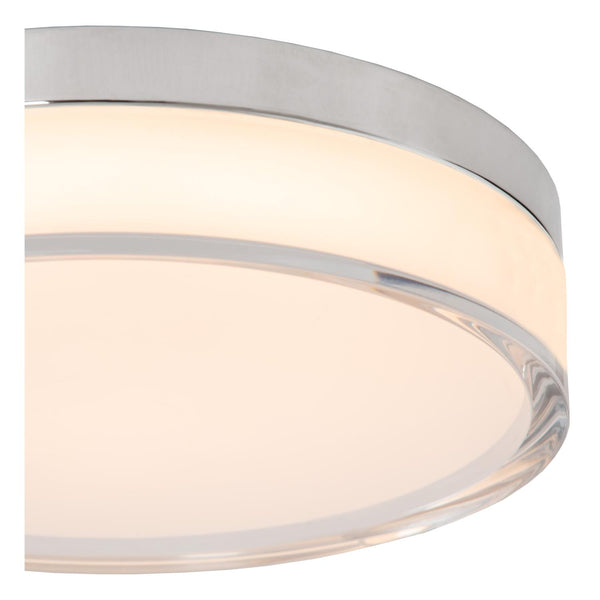 Lucide PLANO dimbare LED-plafondlamp voor de badkamer Ø 23 cm, 11 W, 2700–4000 K, IP44, opaal
