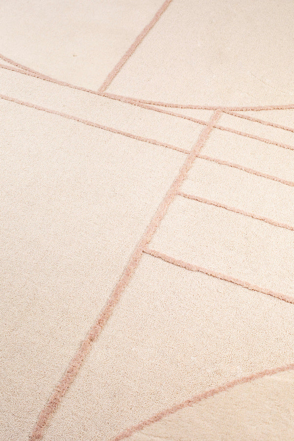 Vloerkleed Bliss 240' Naturel/Roze