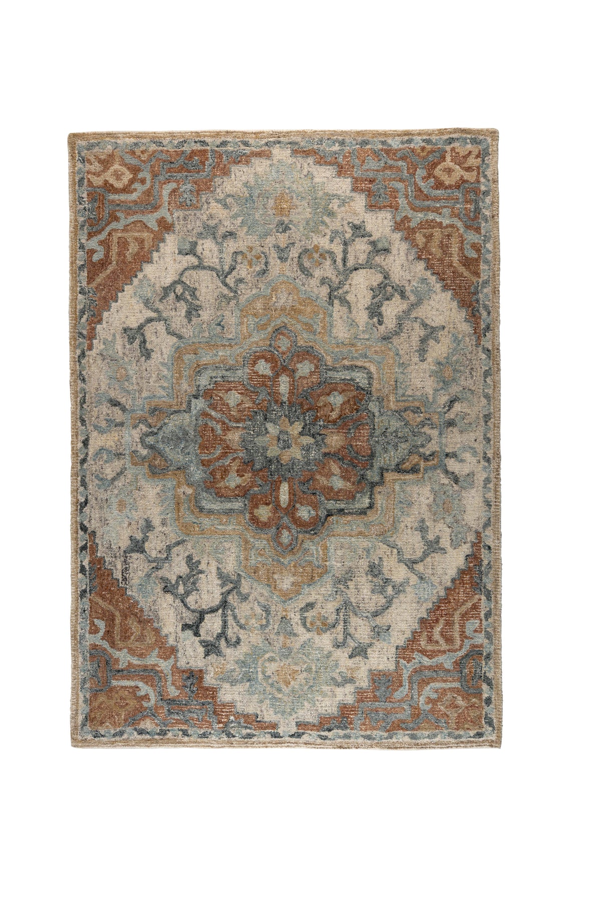 Vloerkleed Amori 160x230 Blauw/Baksteen