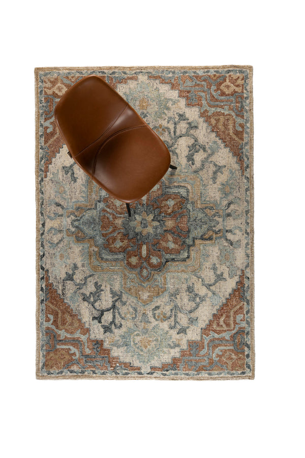 Vloerkleed Amori 160x230 Blauw/Baksteen