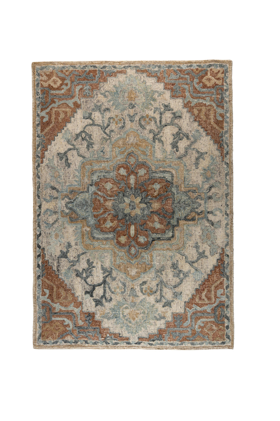 Vloerkleed Amori 200x300 Blauw/Baksteen