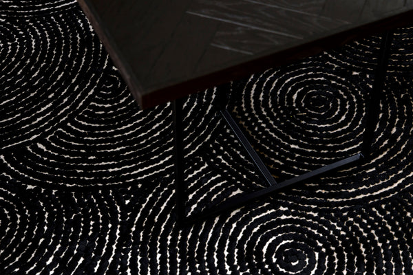 Vloerkleed Dots 170x240 Pure Zwart