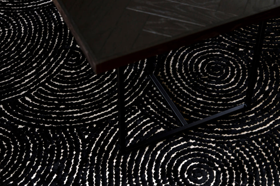 Vloerkleed Dots 200x300 Pure Zwart