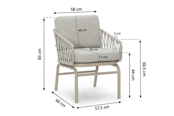 Ventana low dining tuinstoel