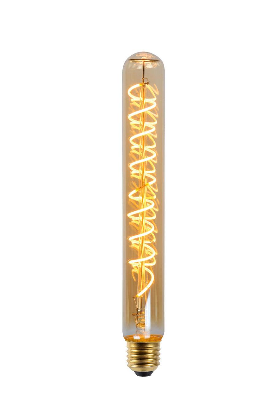 Lucide T32 dimbare LED-filamentlamp E27 Ø 3,2 cm, 4,9 W, 2200 K, amber
