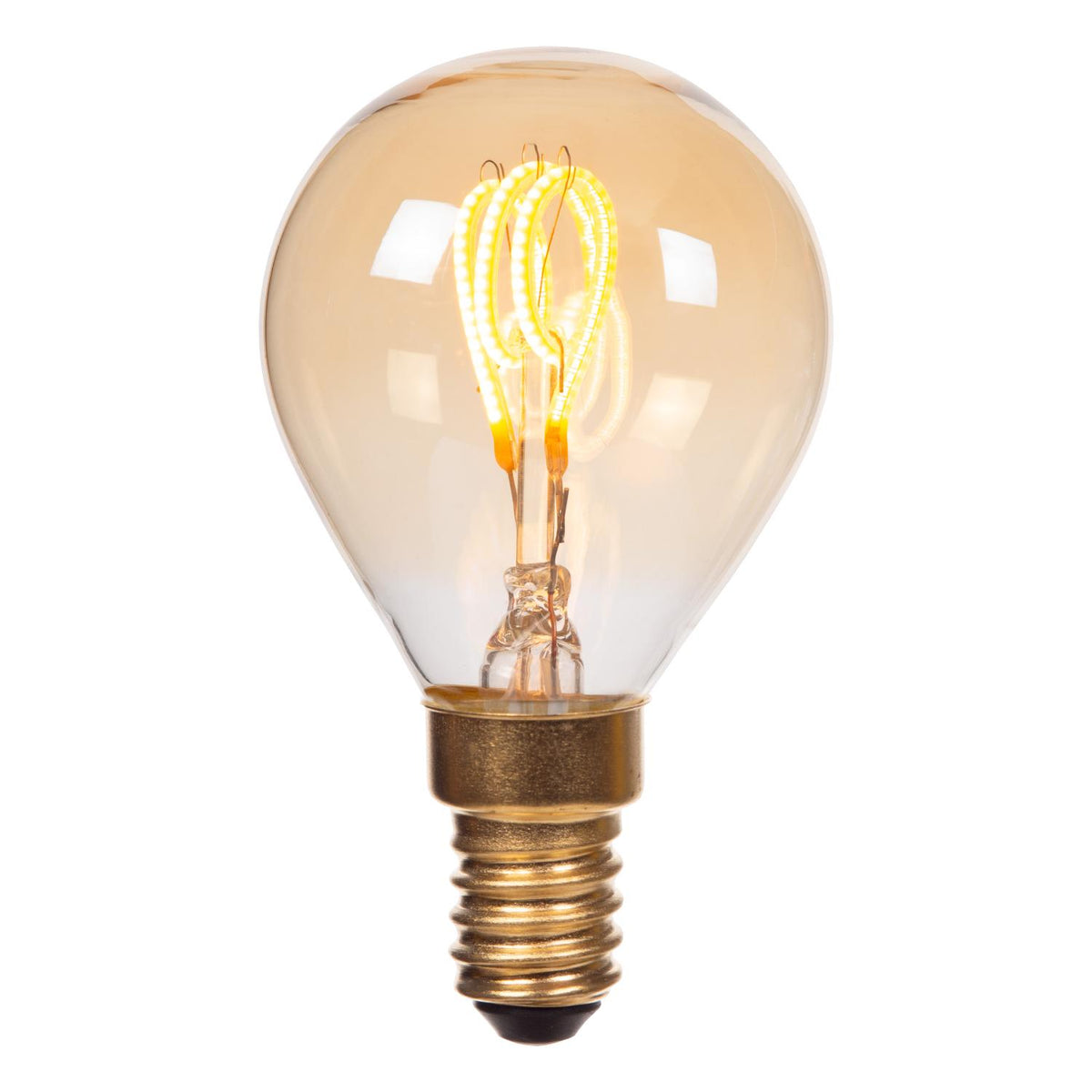 Lucide P45 LED-filamentlamp E14 Ø 4,5 cm, 2200 K, amber