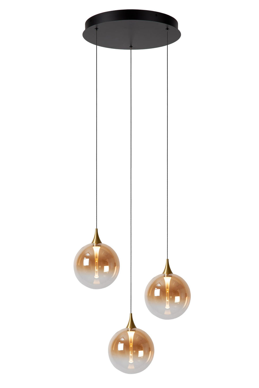 Lucide GISELA dimbare LED-hanglamp Ø 36 cm, 3 × 4,3 W, amber
