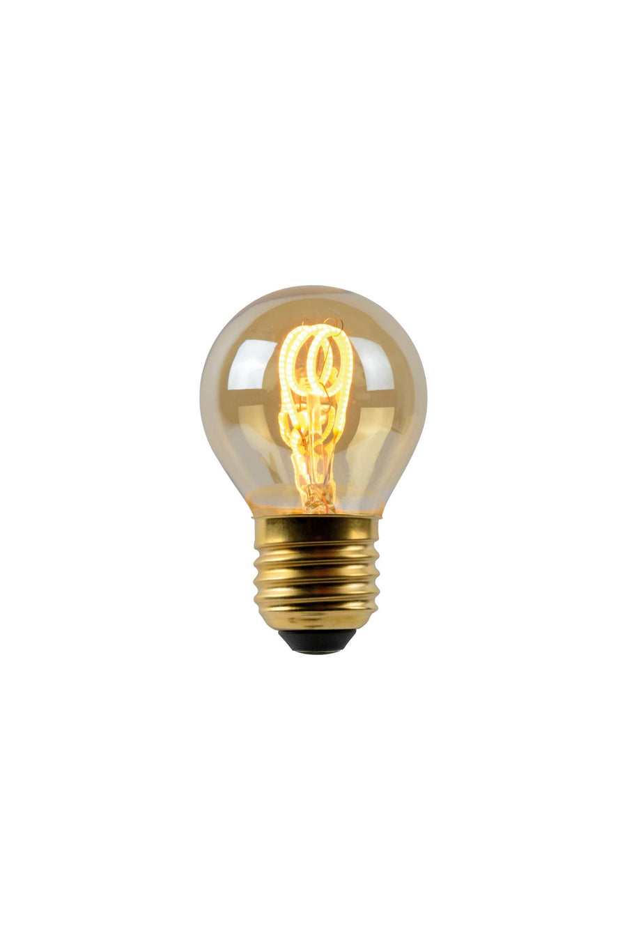 Lucide G45 dimbare LED-filamentlamp E27 Ø 4,5 cm, 3 W, 2200 K, amber