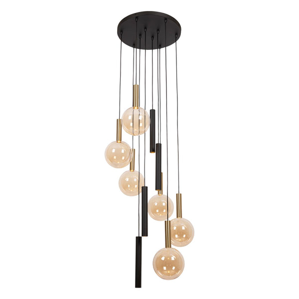 Lucide JOSIANE hanglamp Ø 55 cm, 6 × G9, zwart