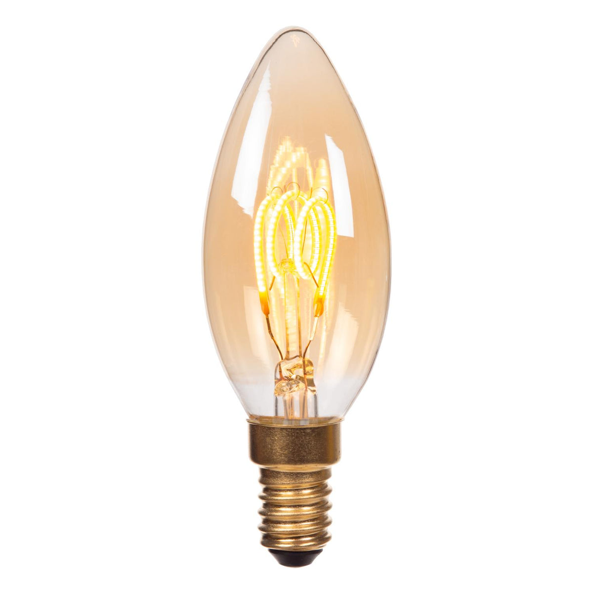 Lucide C35 LED-filamentlamp E14 Ø 3,5 cm, 2200 K, amber