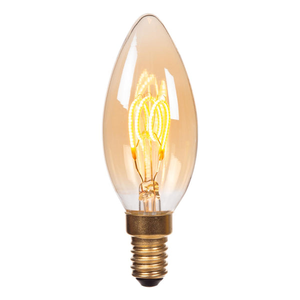 Lucide C35 LED-filamentlamp E14 Ø 3,5 cm, 2200 K, amber