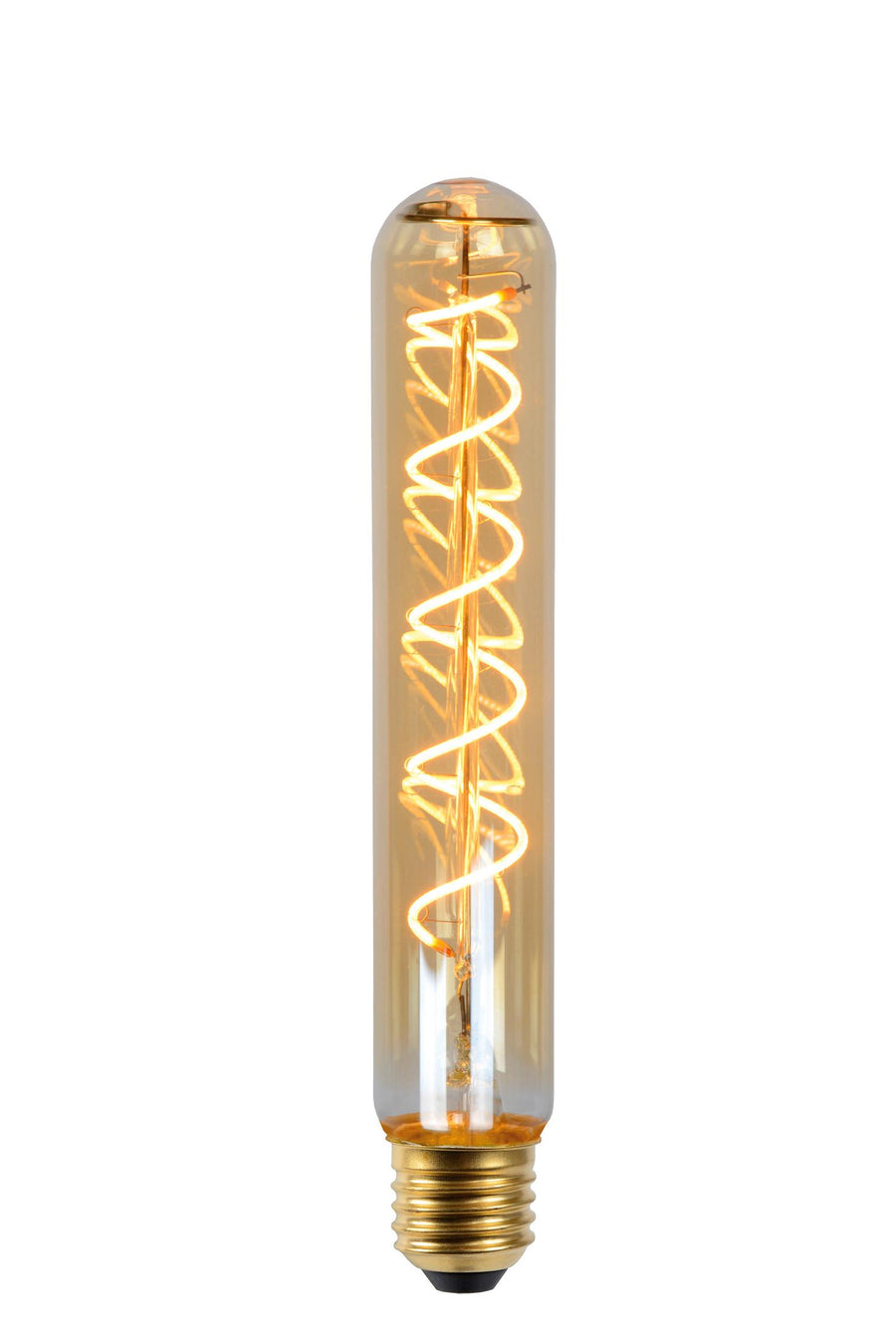 Lucide T32 dimbare LED-filamentlamp E27 Ø 3,2 cm, 4,9 W, 2200 K, amber