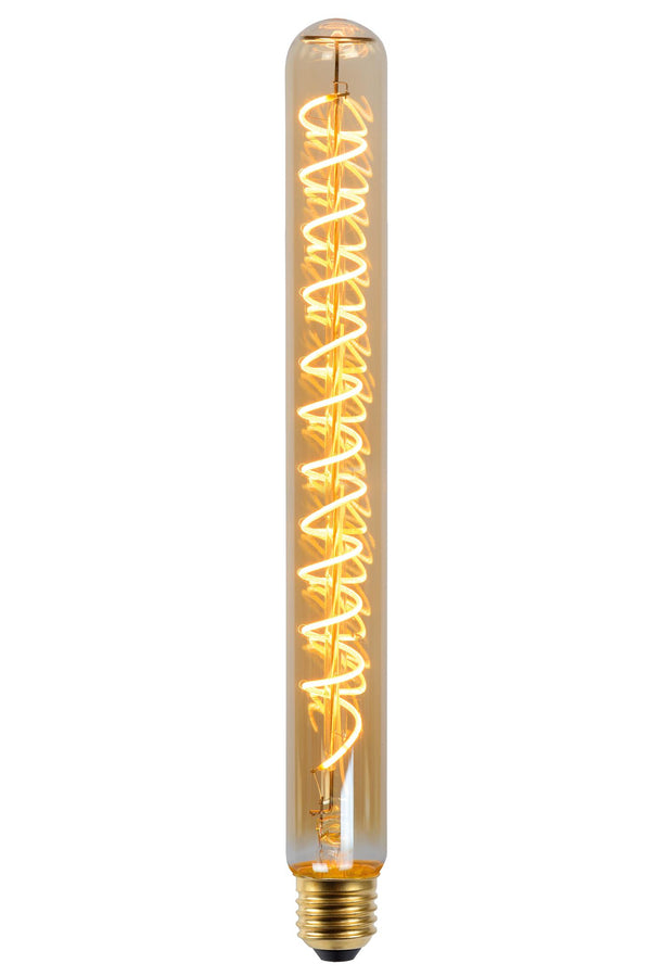 Lucide T32 dimbare LED-filamentlamp E27 Ø 3,2 cm, 4,9 W, 2200 K, amber