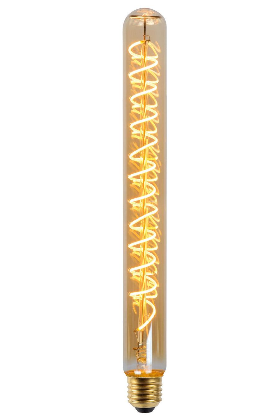 Lucide T32 dimbare LED-filamentlamp E27 Ø 3,2 cm, 4,9 W, 2200 K, amber