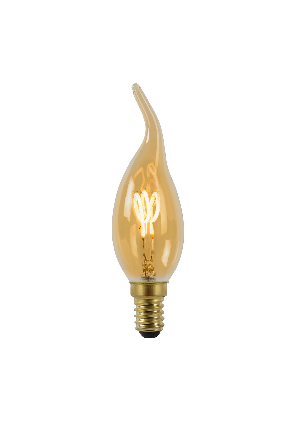 Lucide CT35 dimbare LED-filamentlamp E14 Ø 3,5 cm, 3 W, 2200 K, amber