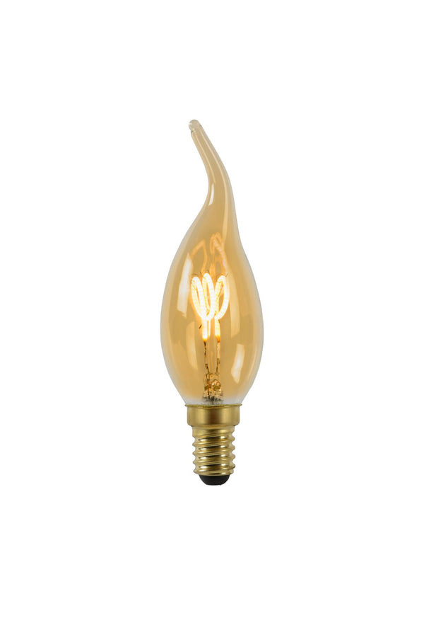 Lucide CT35 dimbare LED-filamentlamp E14 Ø 3,5 cm, 3 W, 2200 K, amber