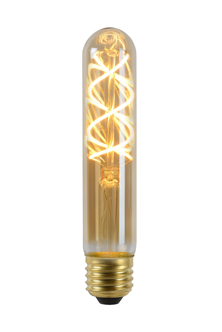 Lucide T32 dimbare LED-filamentlamp E27 Ø 3 cm, 4,9 W, 2200 K, amber