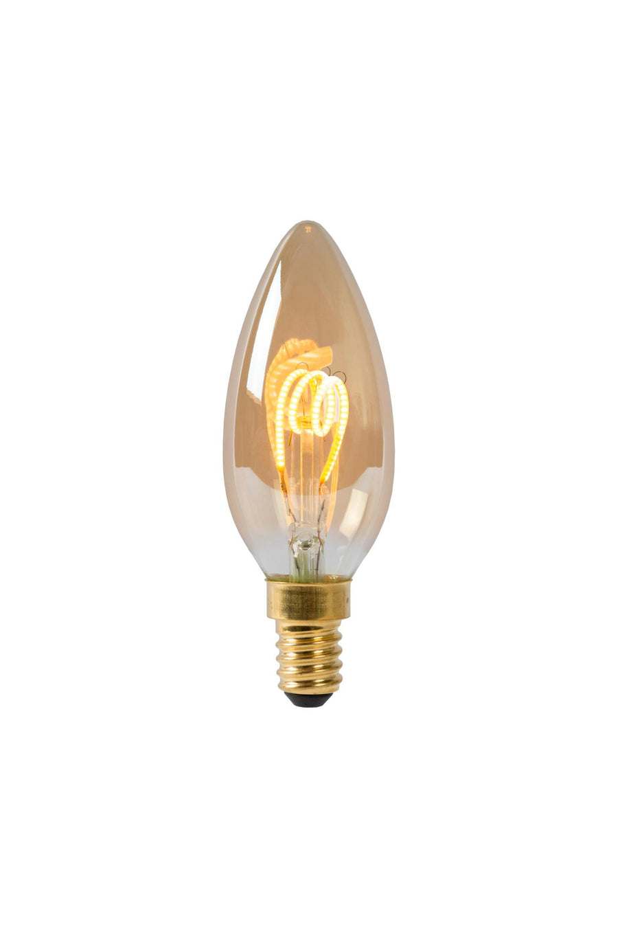 Lucide C35 dimbare LED-filamentlamp E14 Ø 3,5 cm, 3 W, 2200 K, amber