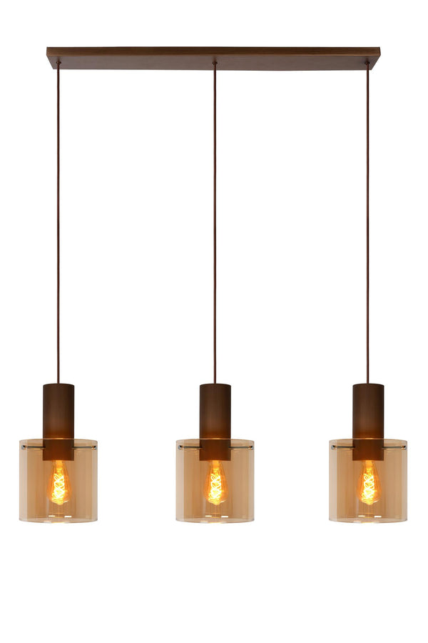 Lucide TOLEDO hanglamp Ø 20 cm, 3 × E27, amber