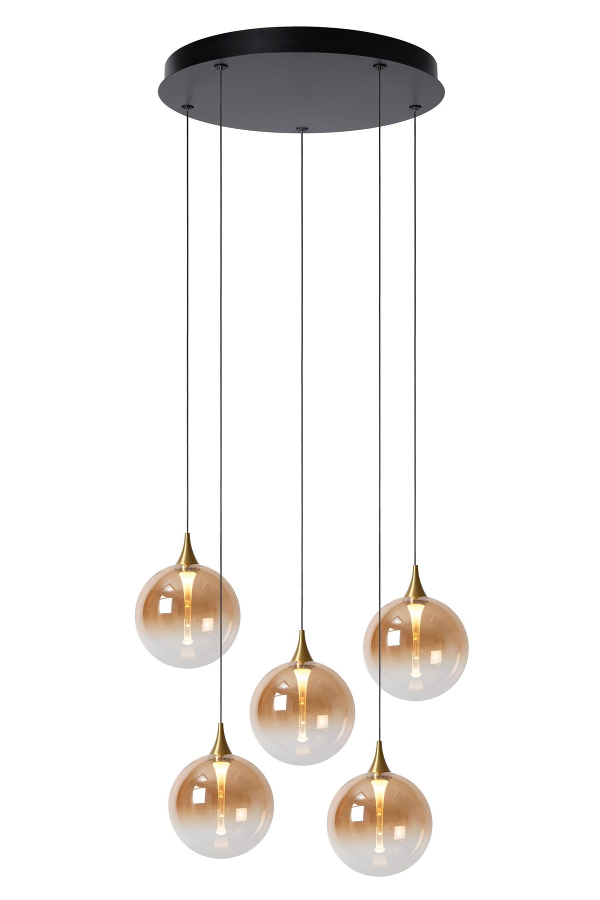 Lucide GISELA dimbare LED-hanglamp Ø 48 cm, 5 × 3,8 W, amber