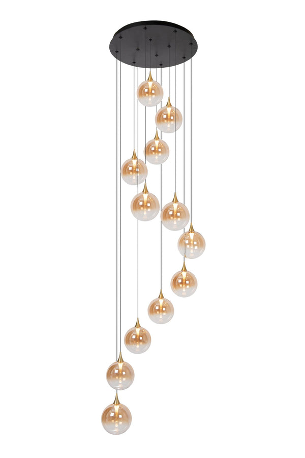 Lucide GISELA dimbare LED-hanglamp Ø 61 cm, 12 × 3,5 W, amber
