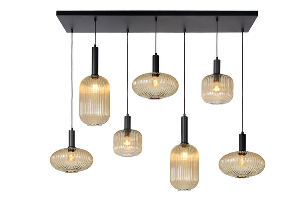 Lucide MALOTO hanglamp 7 × E27, amber