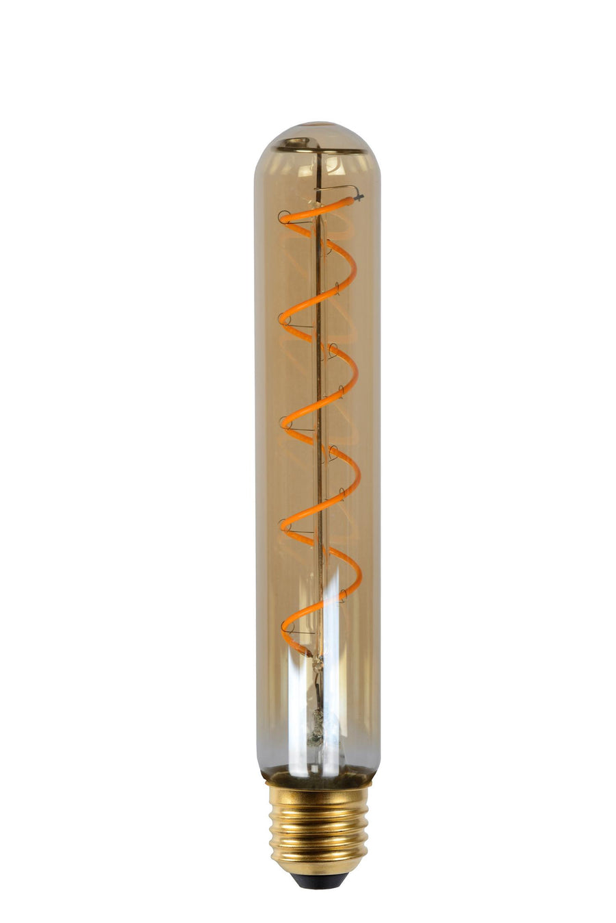 Lucide T32 dimbare LED-filamentlamp E27 Ø 3,2 cm, 4,9 W, 2200 K, amber