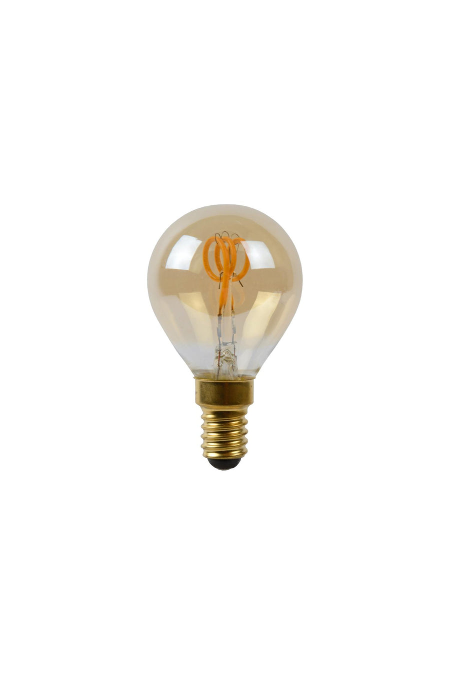 Lucide P45 dimbare LED-filamentlamp E14 Ø 4,5 cm, 3 W, 2200 K, amber