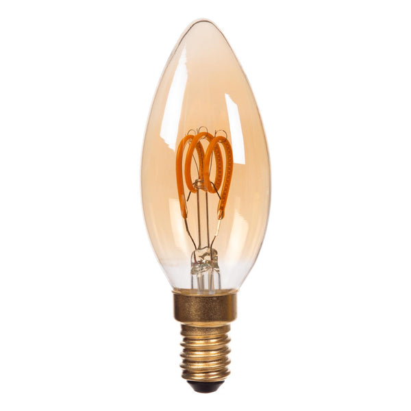 Lucide C35 LED-filamentlamp E14 Ø 3,5 cm, 2200 K, amber