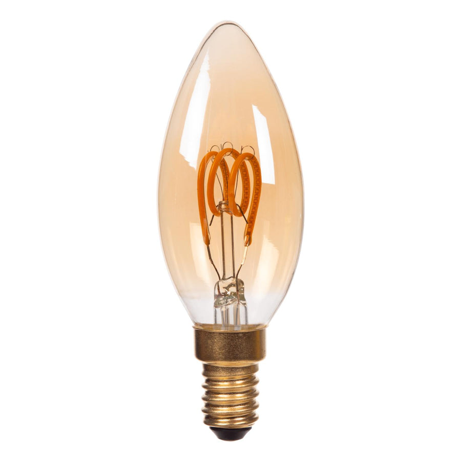 Lucide C35 LED-filamentlamp E14 Ø 3,5 cm, 2200 K, amber
