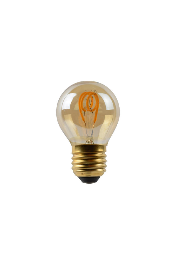 Lucide G45 dimbare LED-filamentlamp E27 Ø 4,5 cm, 3 W, 2200 K, amber