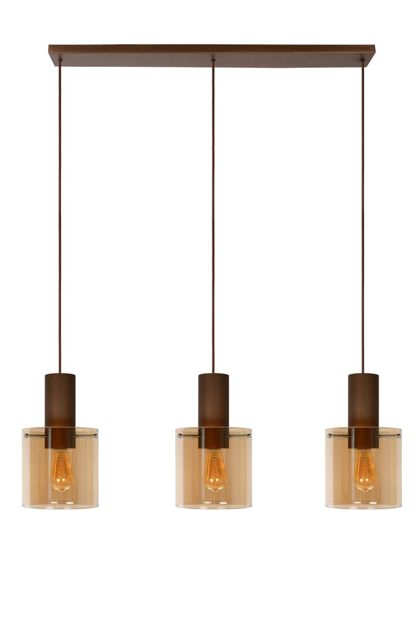 Lucide TOLEDO hanglamp Ø 20 cm, 3 × E27, amber