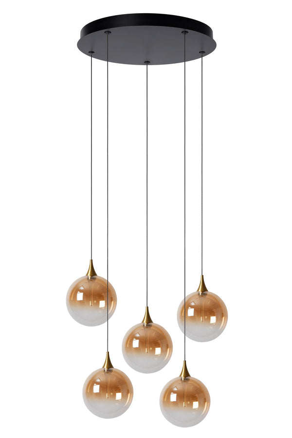Lucide GISELA dimbare LED-hanglamp Ø 48 cm, 5 × 3,8 W, amber