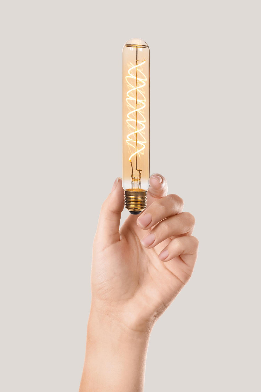 Lucide T32 LED-filamentlamp E27 Ø 3,2 cm, 2200 K, amber