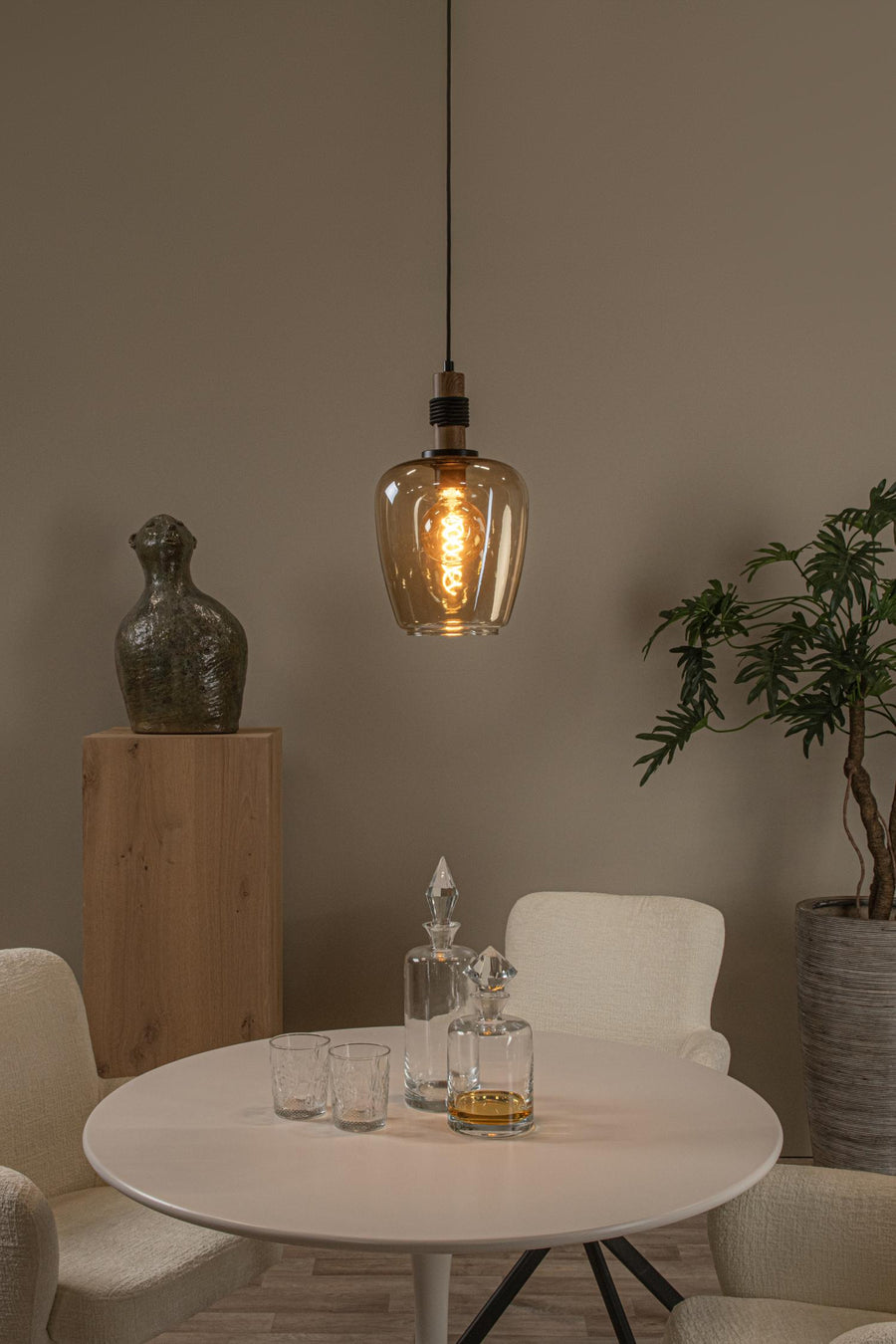 Lucide ILONA hanglamp Ø 22 cm, E27, amber