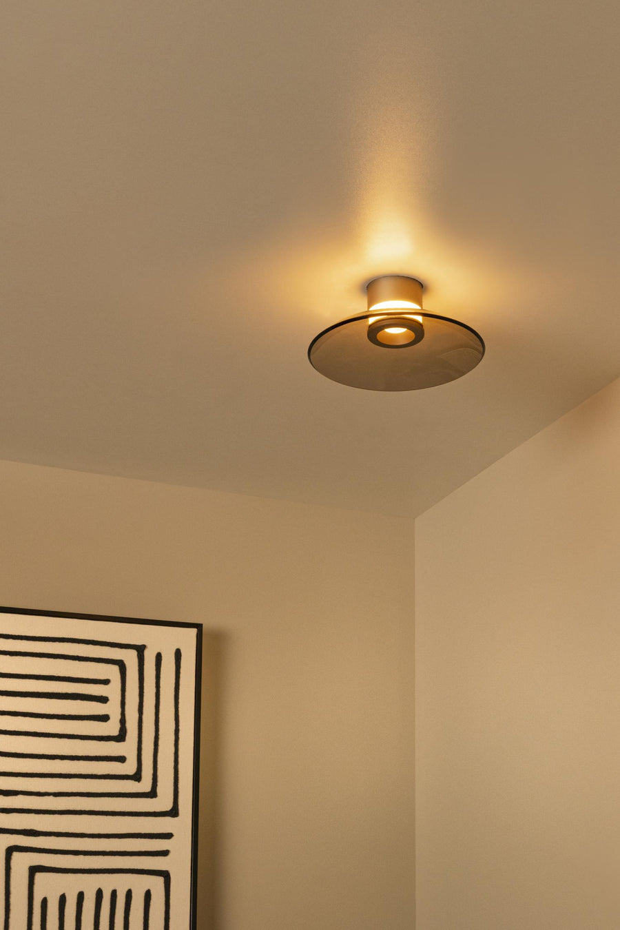 Lucide SANTIAGO dimbare LED-plafondlamp Ø 23 cm, 10 W, 2700–4000 K, amber