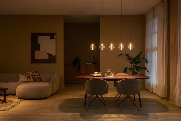 Lucide GISELA dimbare LED-hanglamp 5 × 4 W, amber