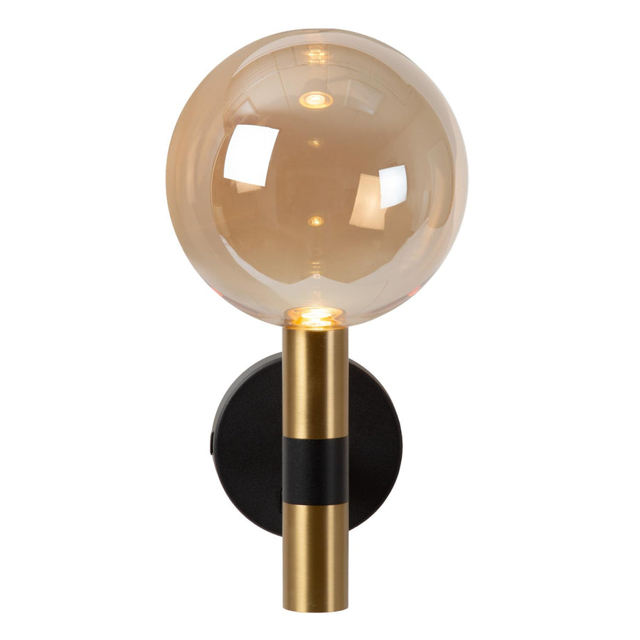 Lucide JOSIANE wandlamp Ø 18 cm, G9, met USB-poort, zwart