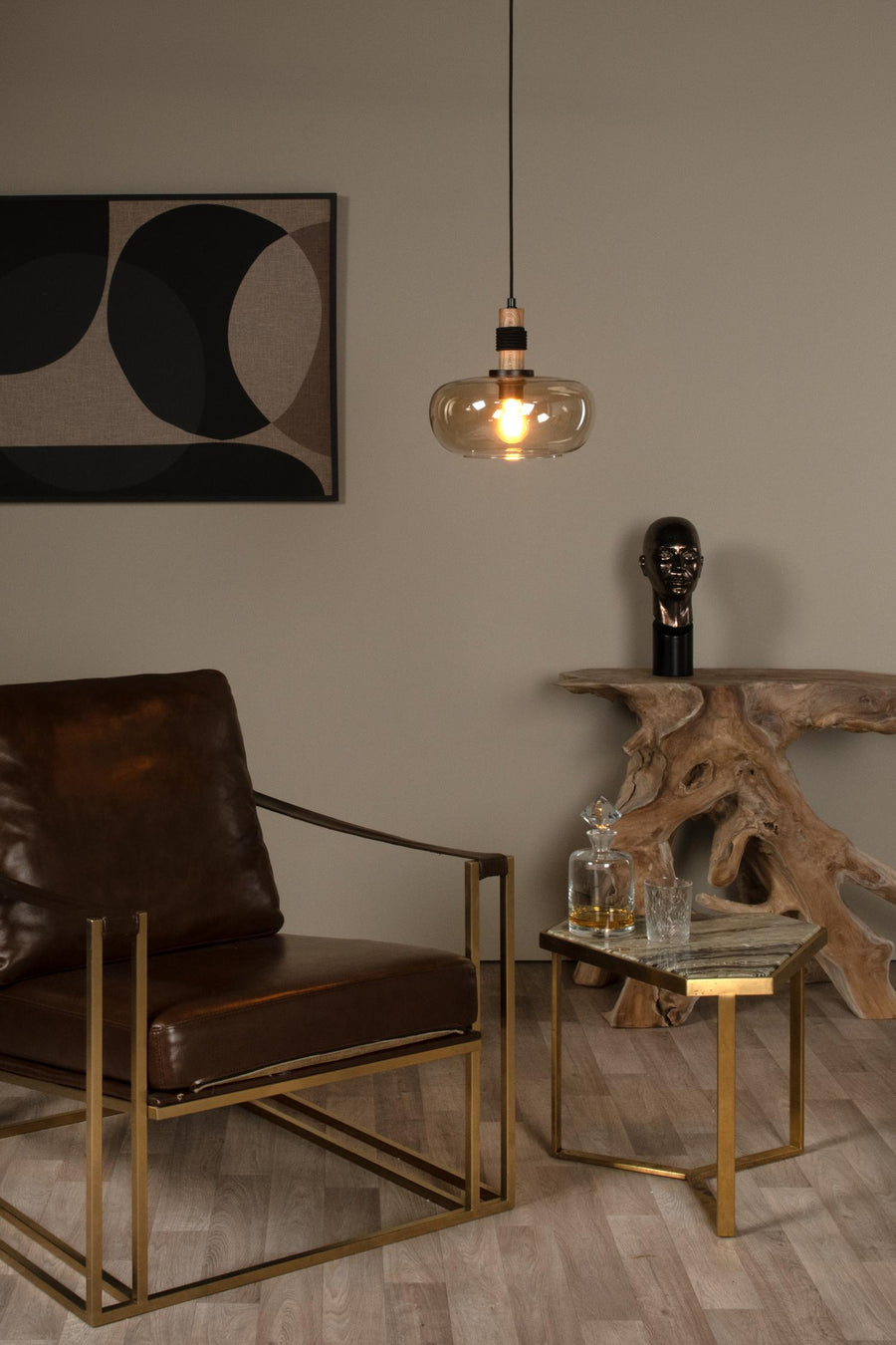 Lucide ILONA hanglamp Ø 30 cm, E27, amber