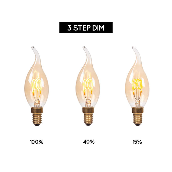 Lucide CT35 LED-filamentlamp E14 Ø 3,5 cm, 2200 K, amber