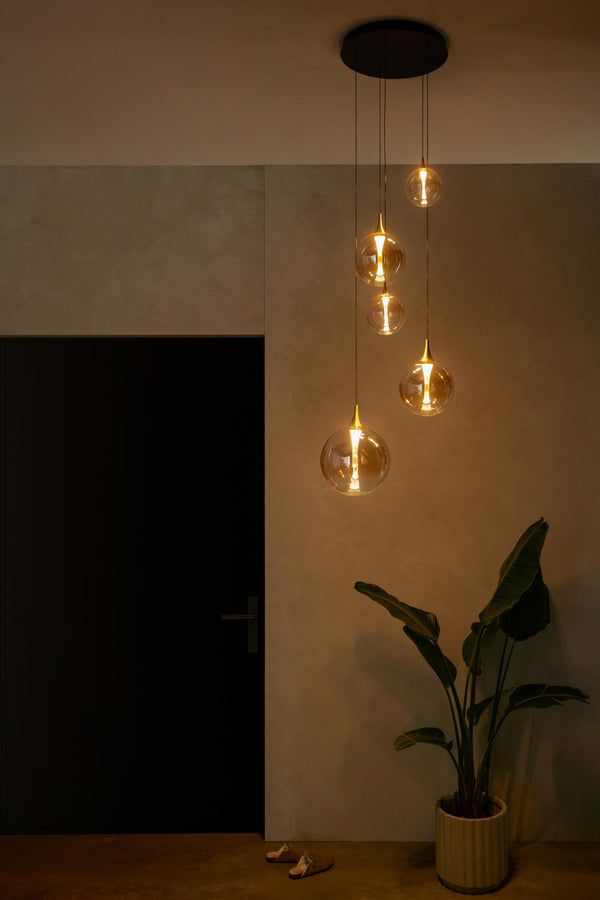Lucide GISELA dimbare LED-hanglamp Ø 57 cm, amber