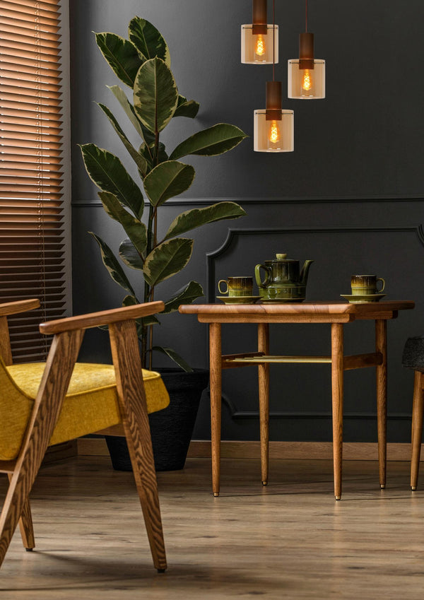 Lucide TOLEDO hanglamp 3 × E27, amber