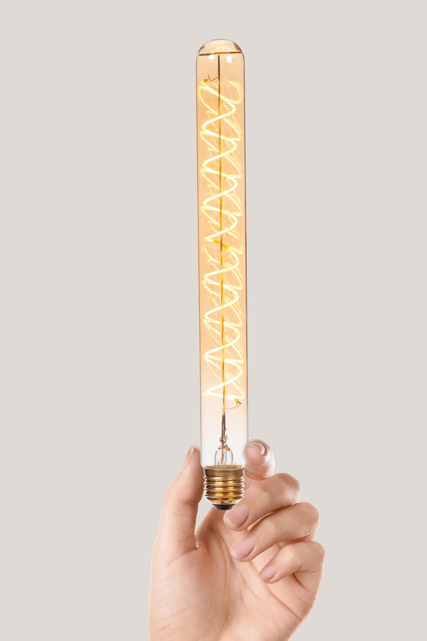 Lucide T32 LED-filamentlamp E27 Ø 3,2 cm, 2200 K, amber
